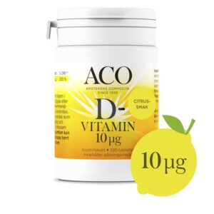 ACO D-vitamin 10 UG Citrussmak 100 tabletter